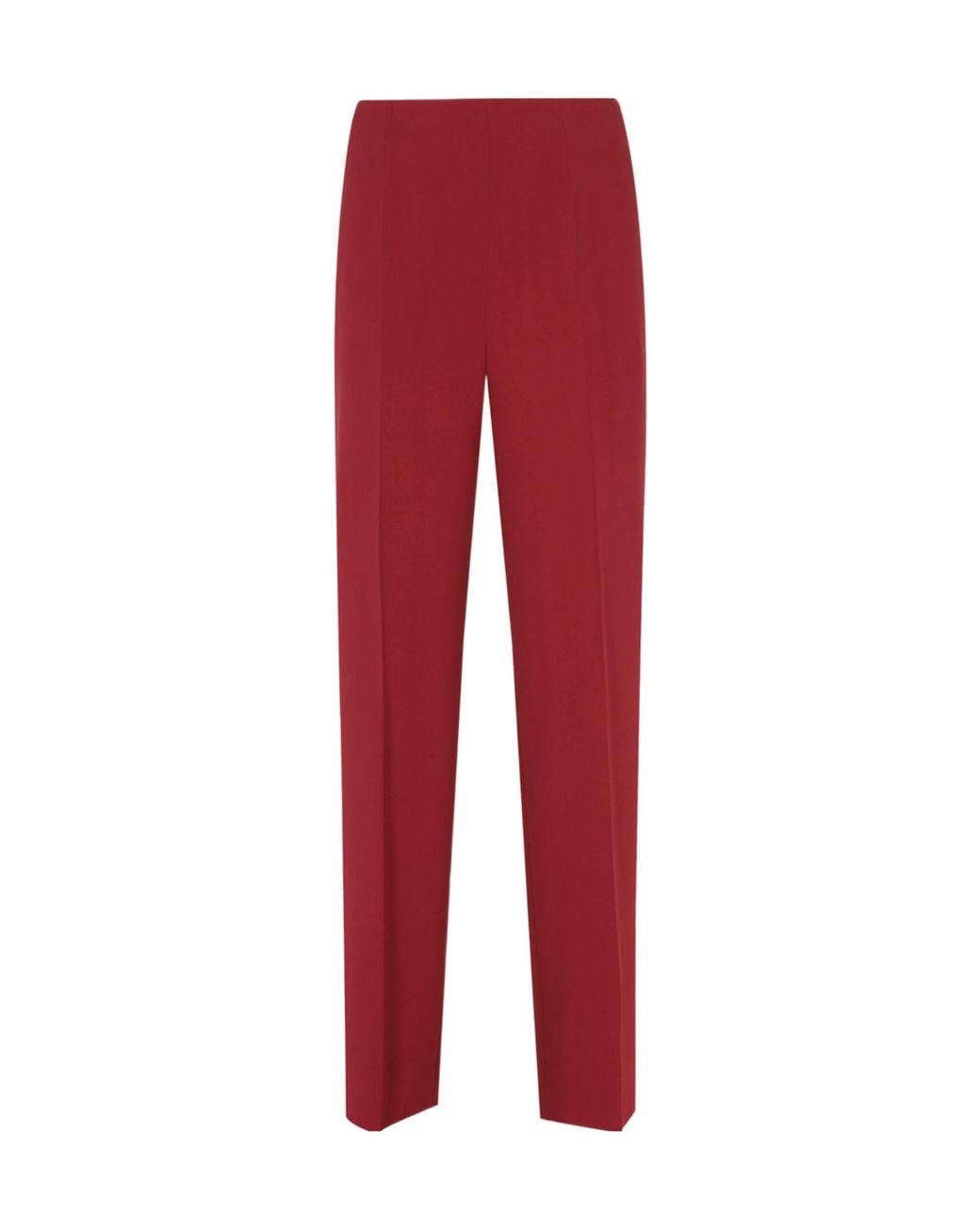 Alberta Ferretti Red Draped Casual Trousers