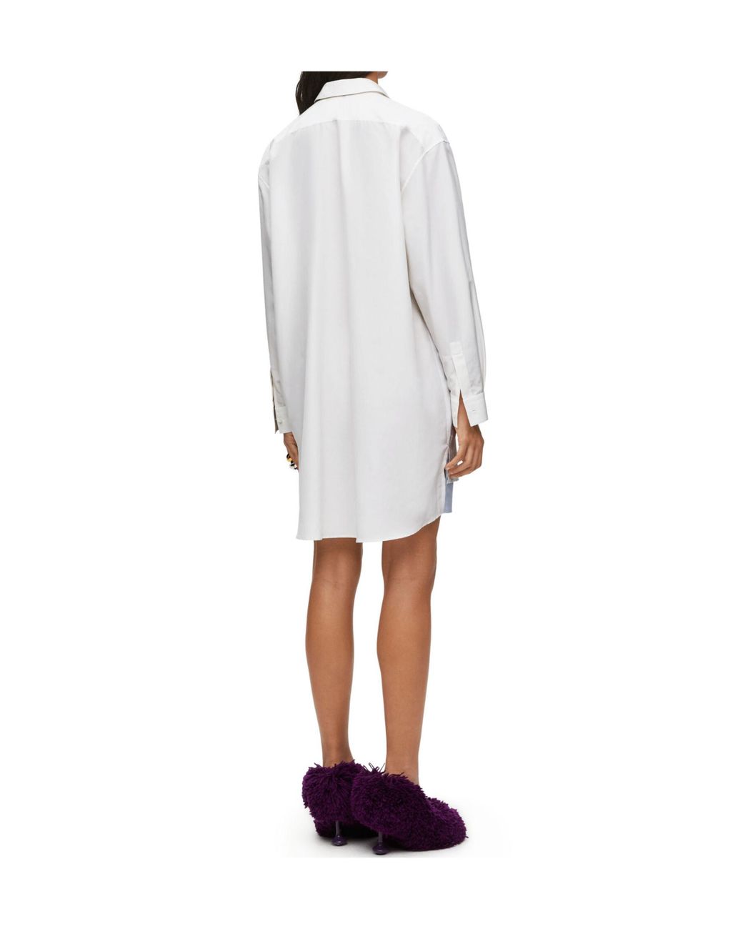 Loewe White Double Layered Shirt Dress