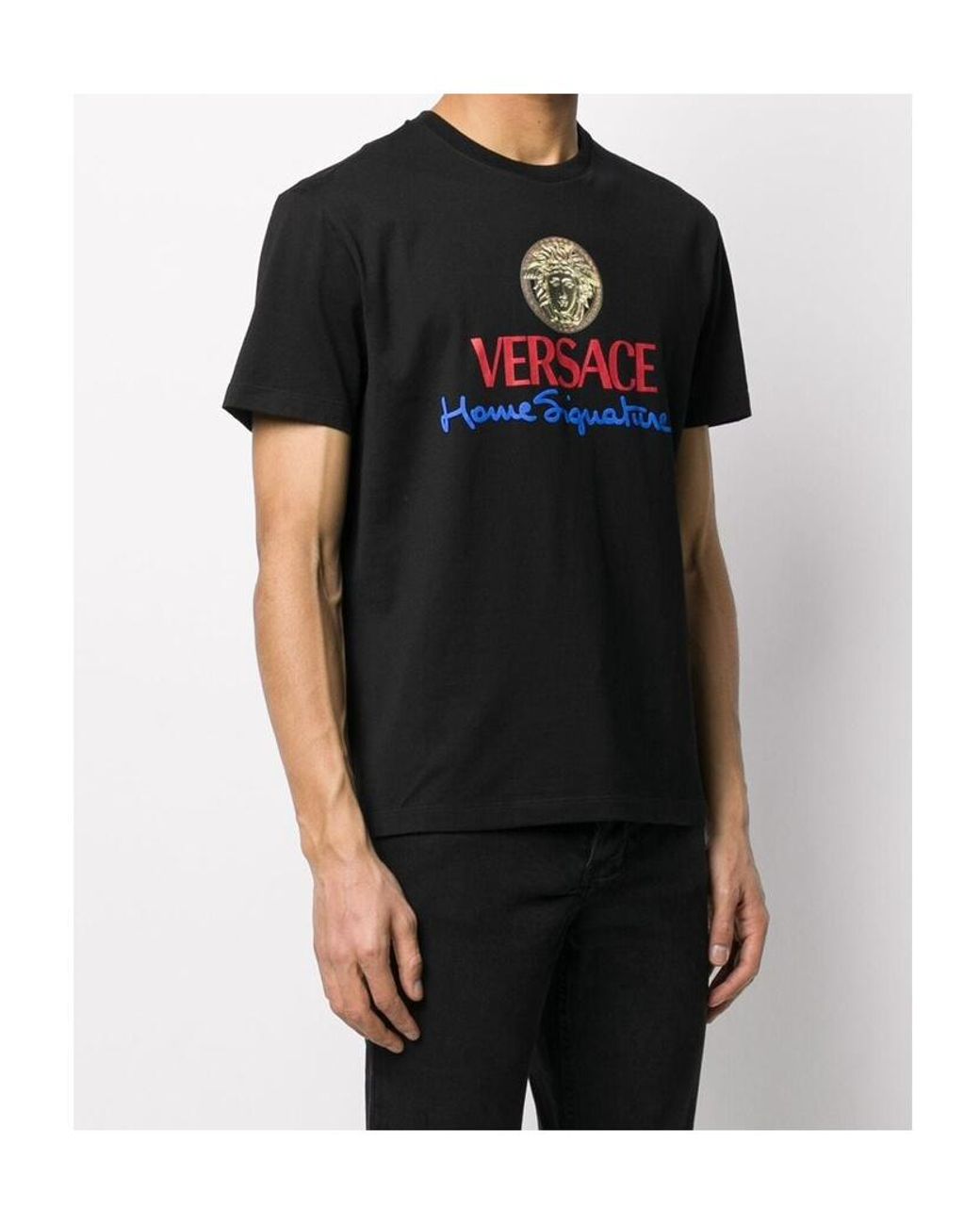 Versace Black Medusa Logo T-Shirt for men