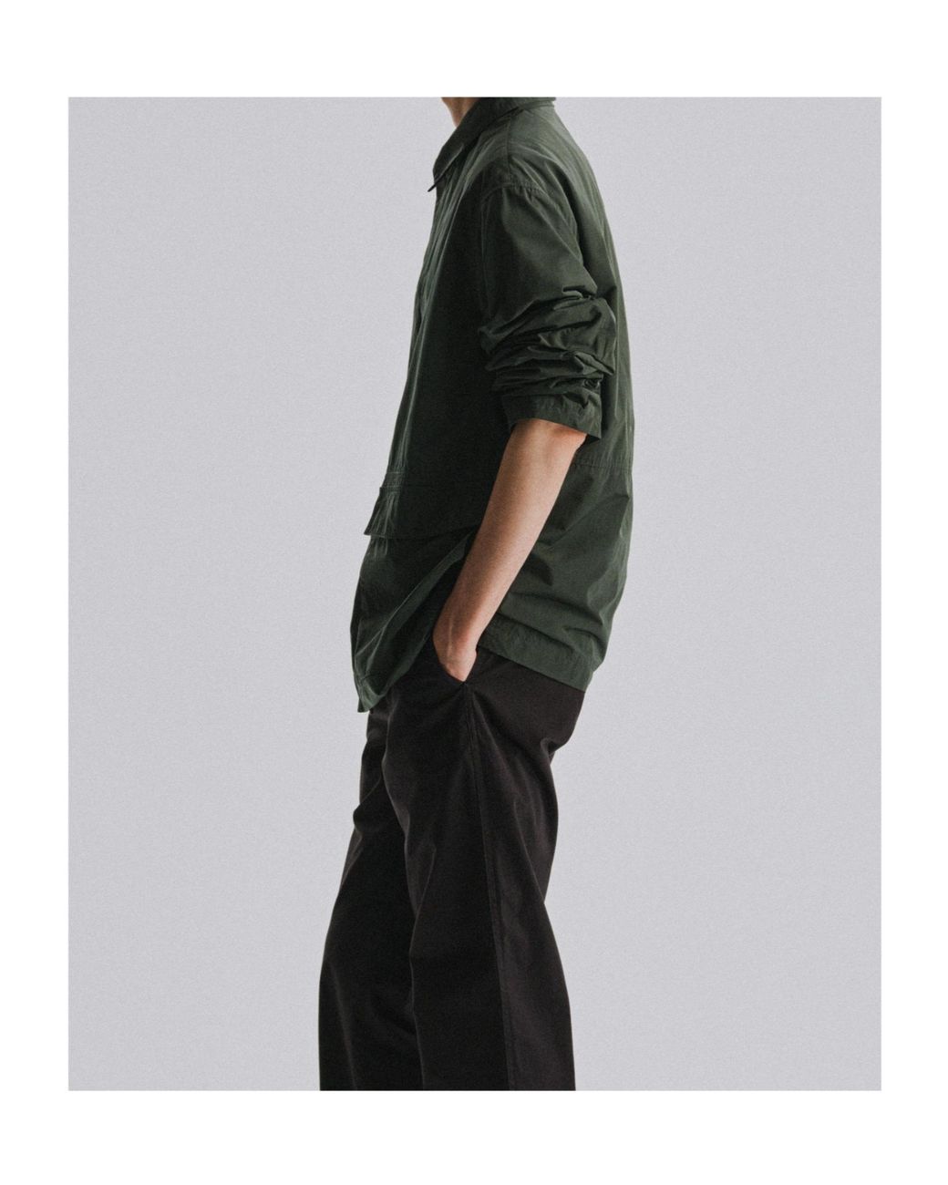 The Row Green Long-Sleeved Casual Jacket for men
