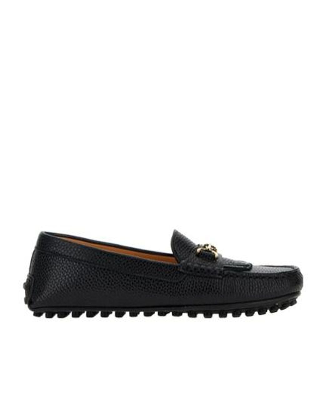 Tod's Black Round-Head Flat Shoes