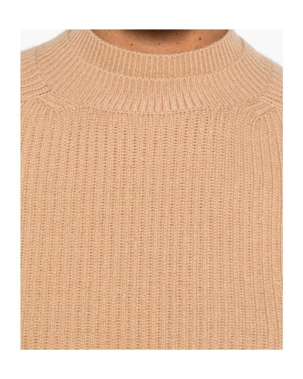 Max Mara Natural Long-Sleeve Knit Top
