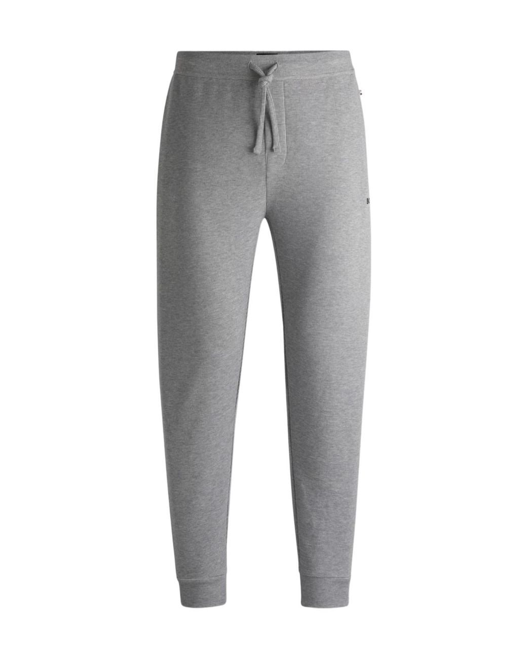 Boss Gray Bw Waffle Jogging Bottoms for men