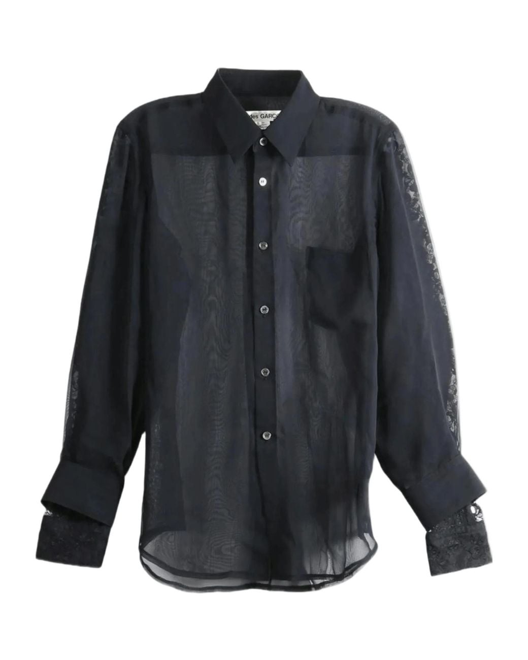 Comme des Garçons Blue Long-Sleeved Shirt
