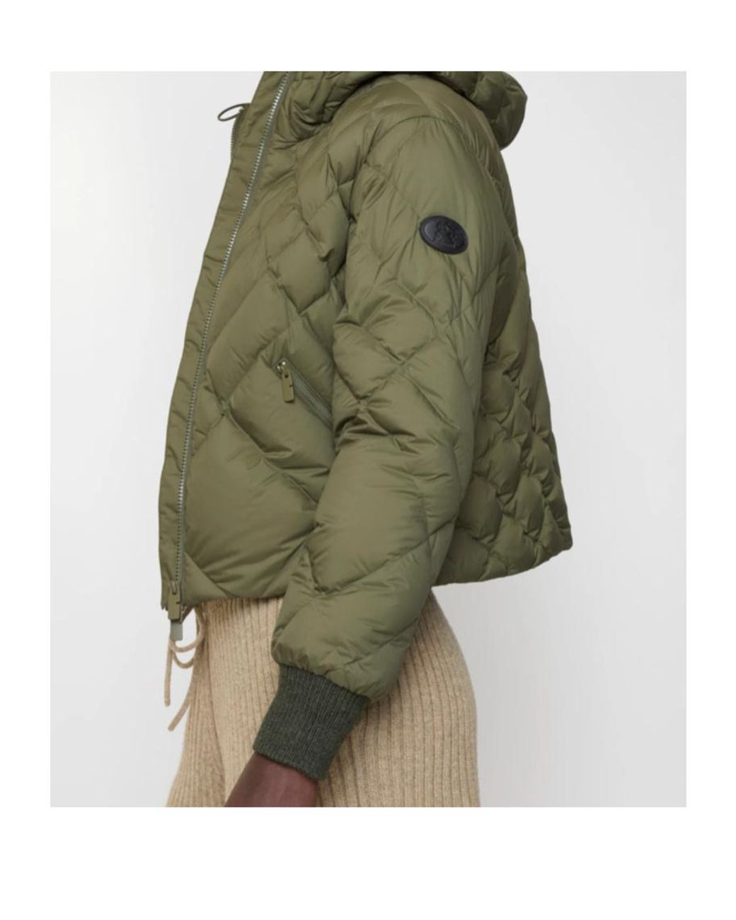 Burberry Green Check-Stitch Nylon Delley Puffer Jacket