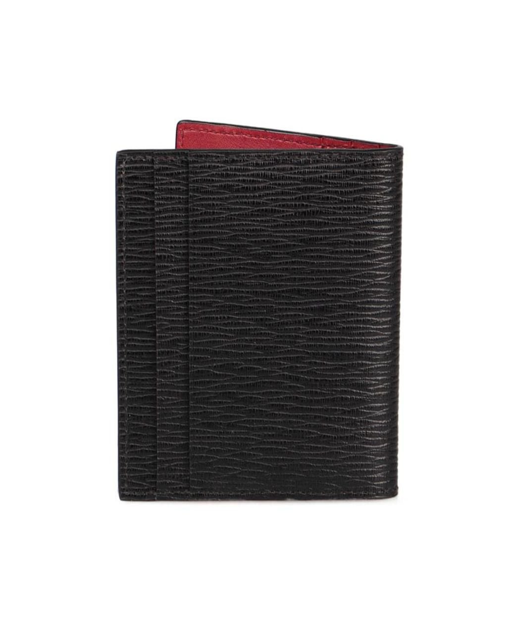 Ferragamo Black Ferragamo Gancini Bi-Fold Cardholder for men