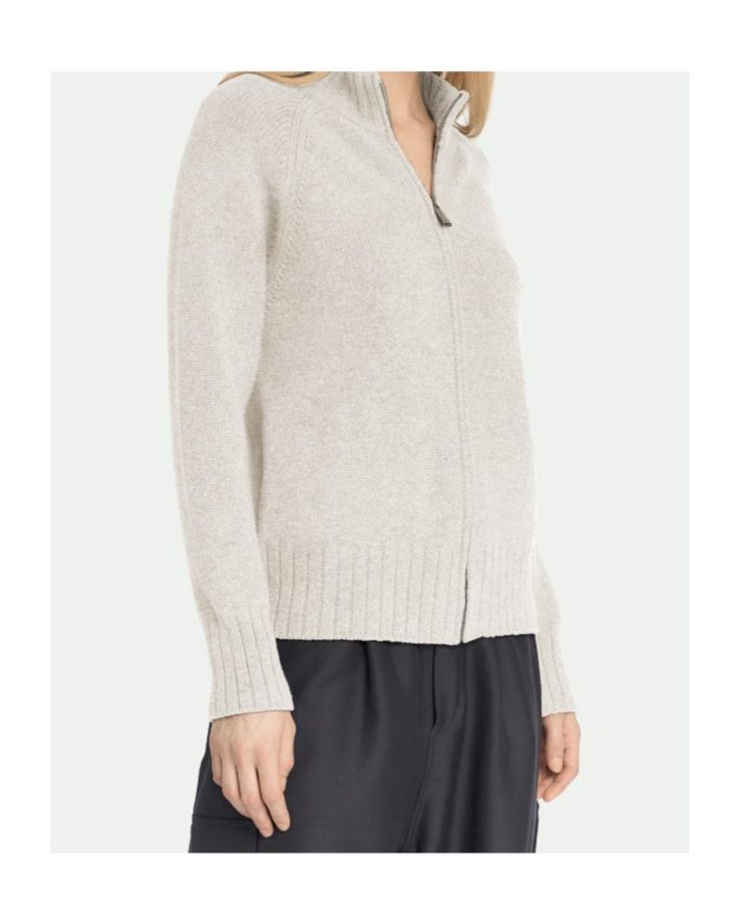 Malo White Zip Raglan Bomber