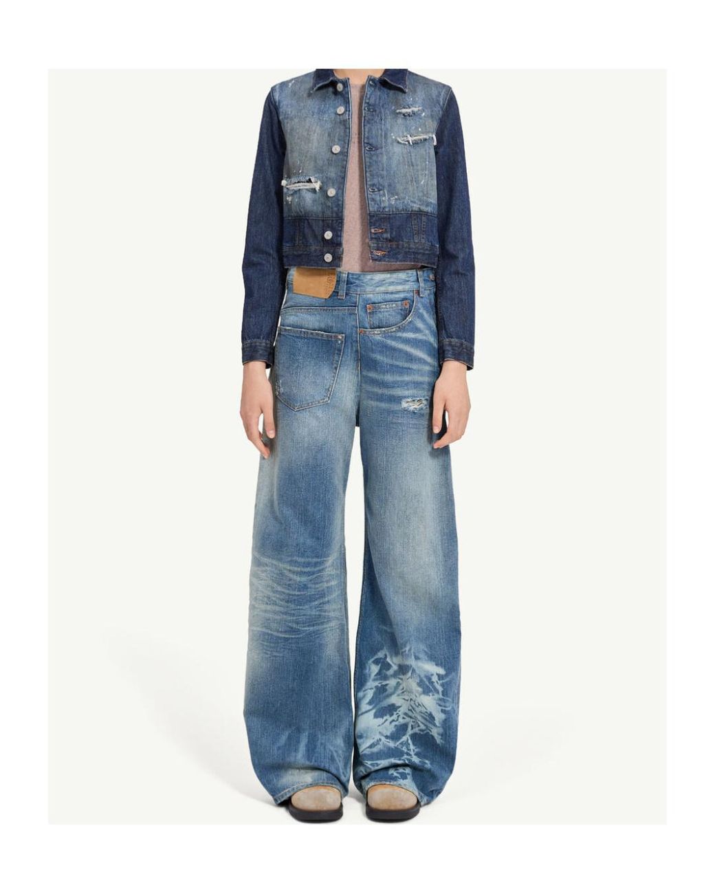 MM6 by Maison Margiela Blue Distressed Jeans