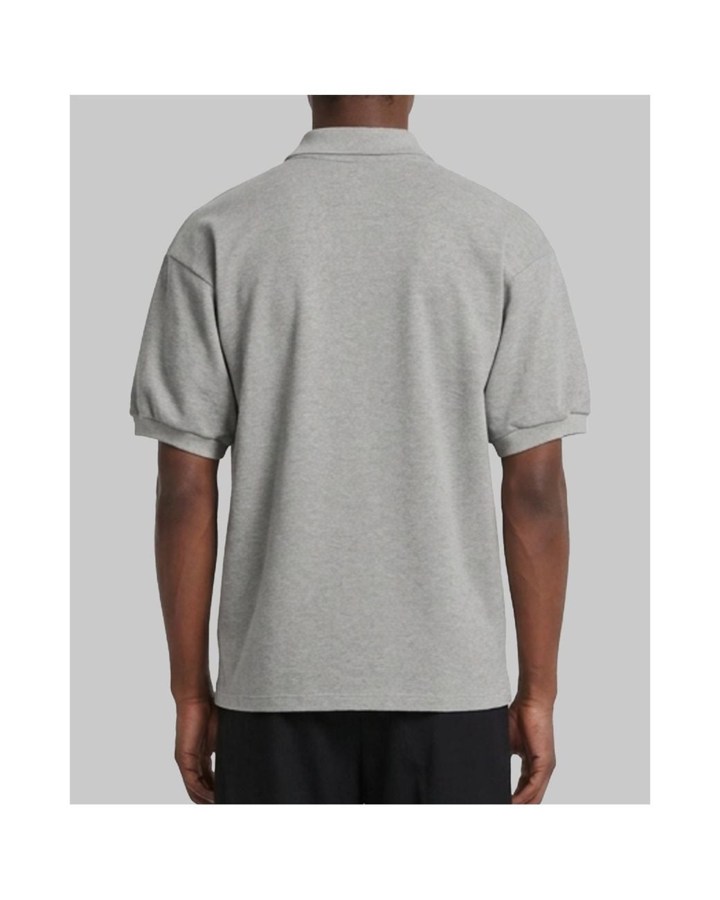 Willy Chavarria Gray Oversized Football Polo Shirt for men