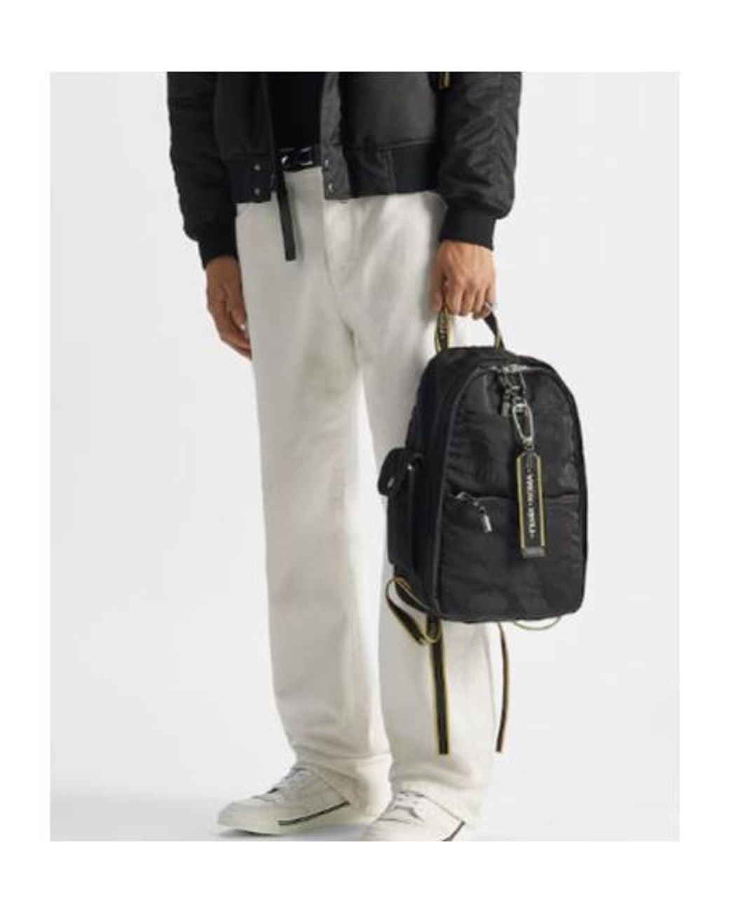 Fendi Black Patchwork Detailed Climb Backpack for men