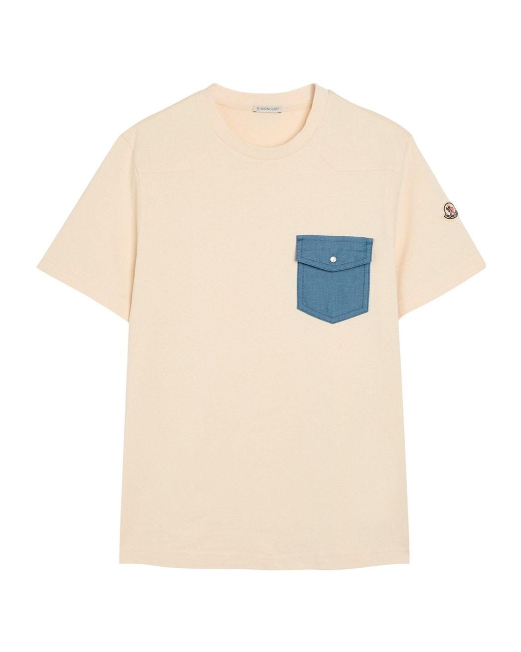 Moncler White Crew-Neck Short-Sleeve T-Shirt for men