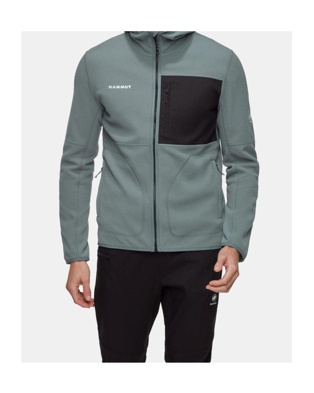Mammut Blue Tamaro Logo-Embroidered Fleece Jacket for men