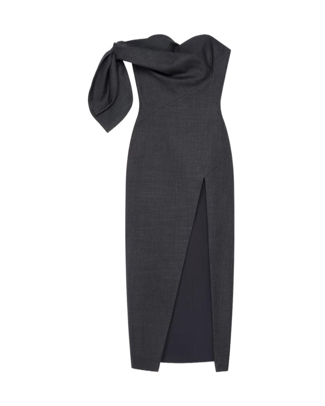 Givenchy Black Bow Bustier Midi Dress