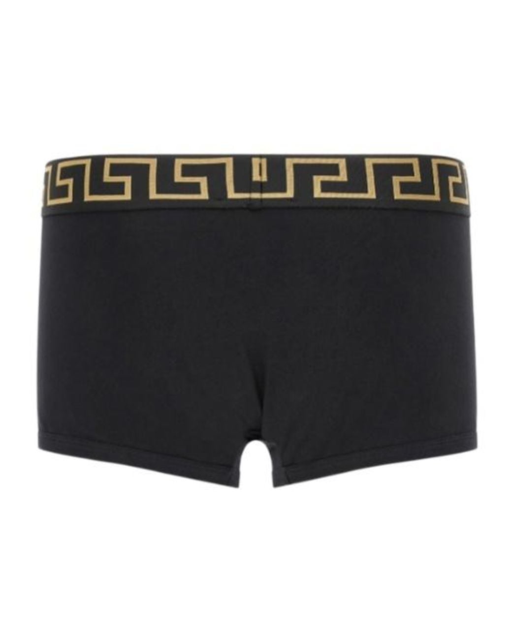 Versace Black Greca Logo 2-Pack Boxer Briefs for men