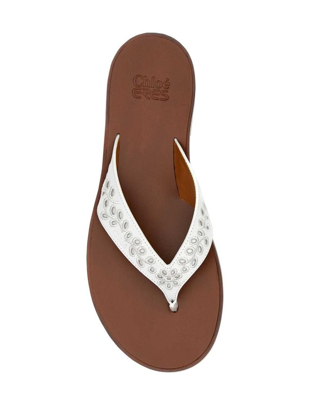 Chloé White Chloé X Eres Thong Slippers