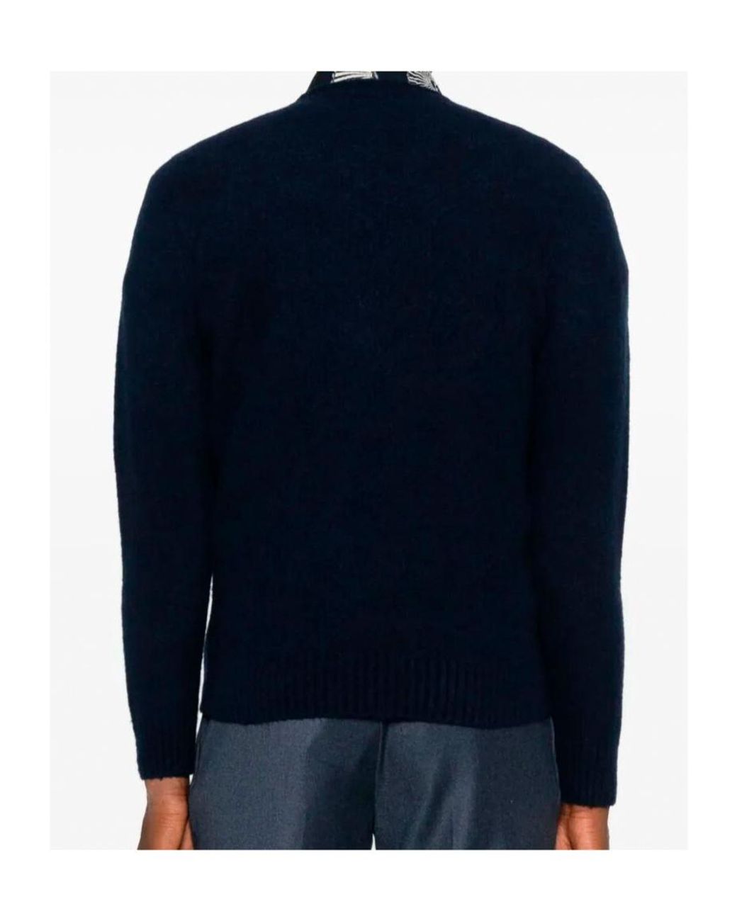 Drumohr Blue Crew Neck Sweater for men
