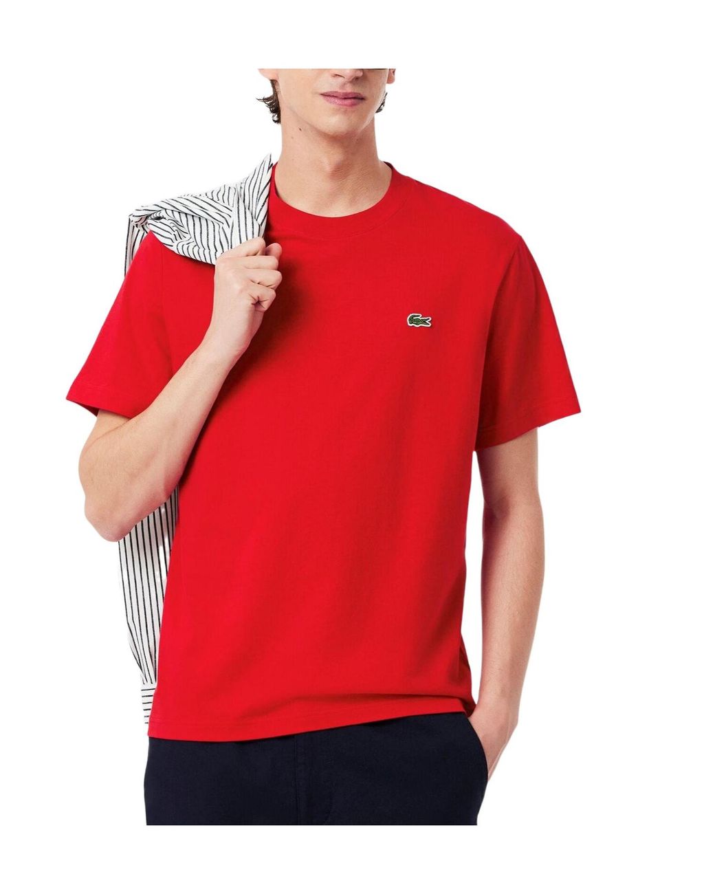 Lacoste Red Logoprint Tshirt for men