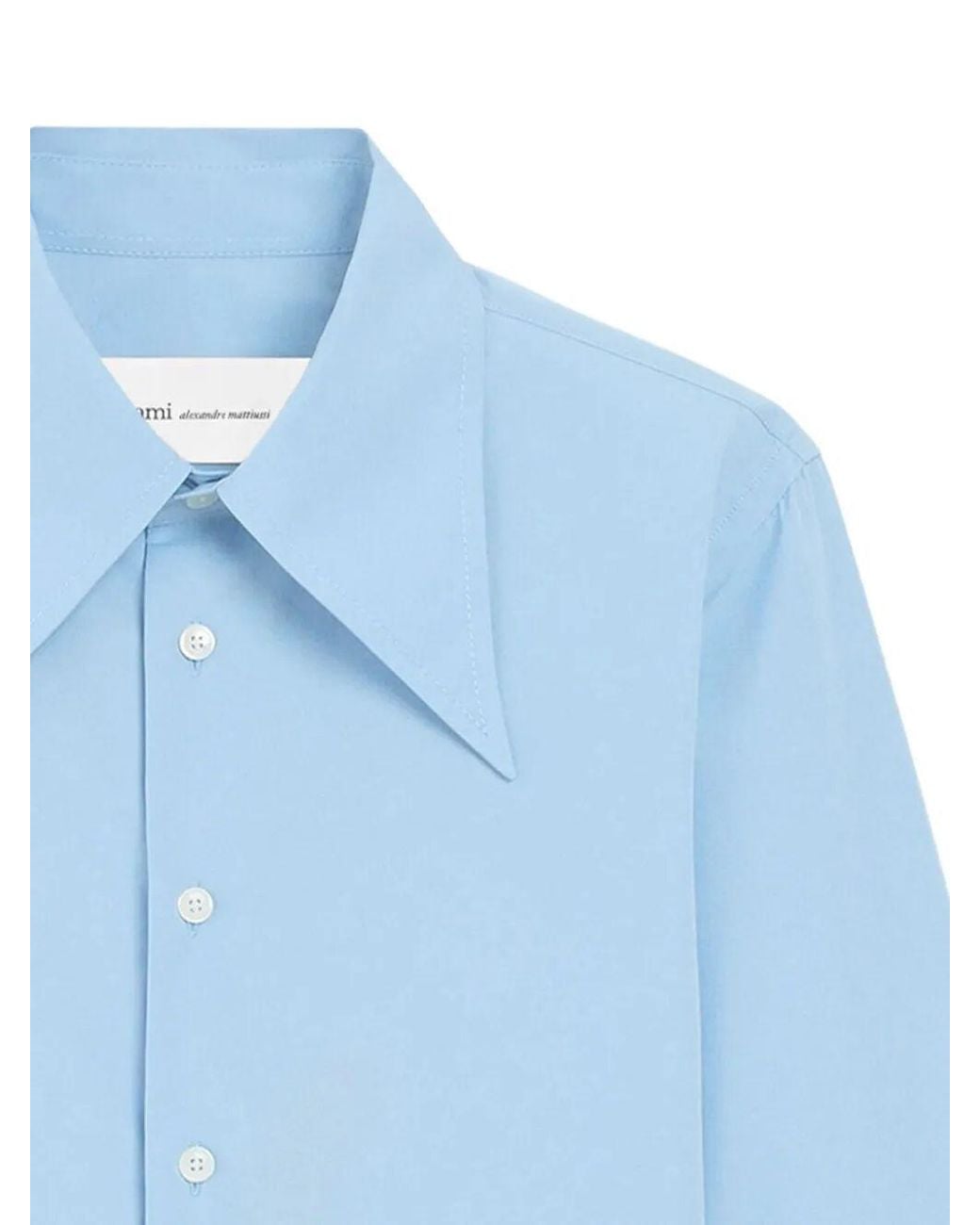 AMI Blue Ami Long Sleeve Buttoned Shirt