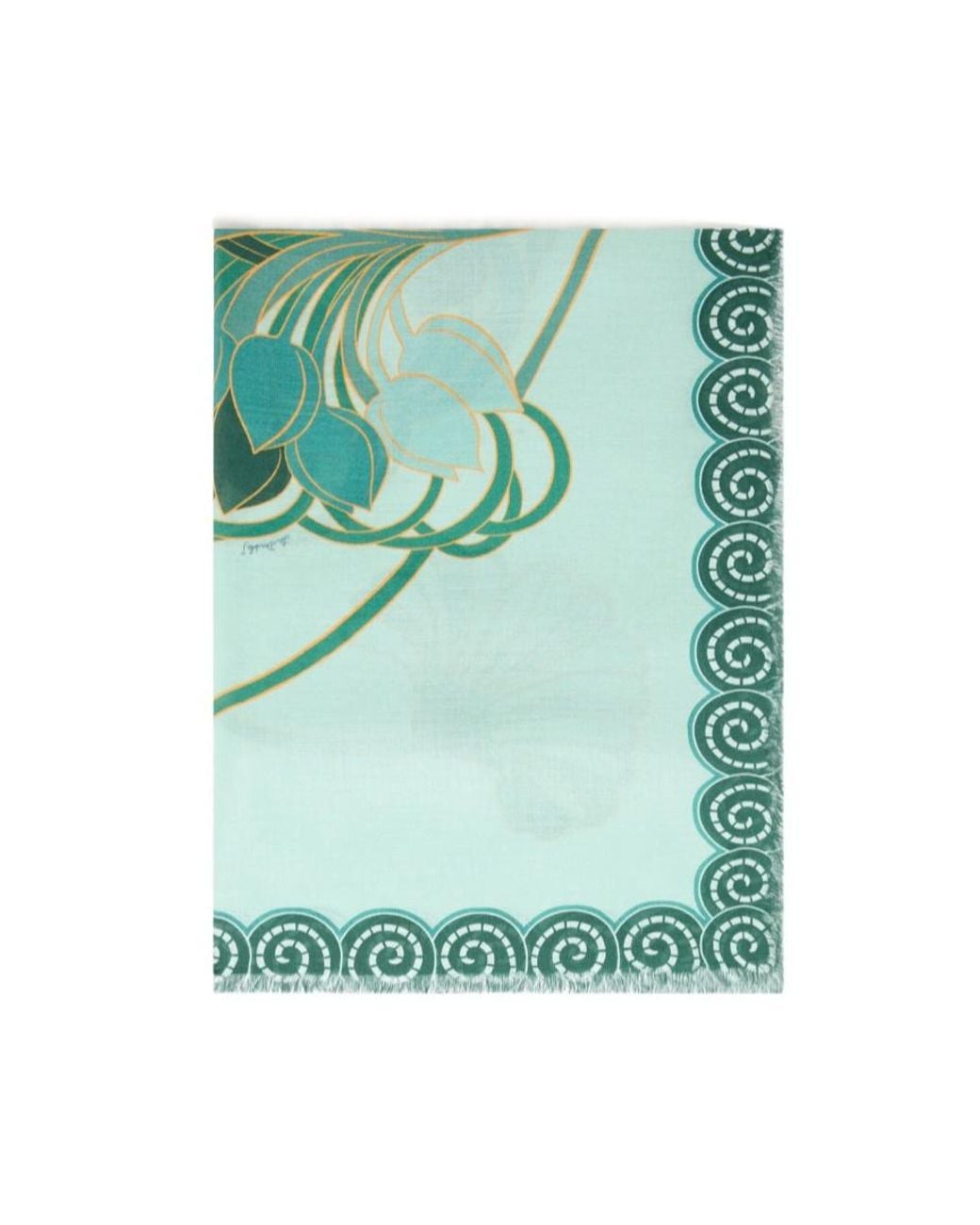 LaDoubleJ Green Floral Print Scarf