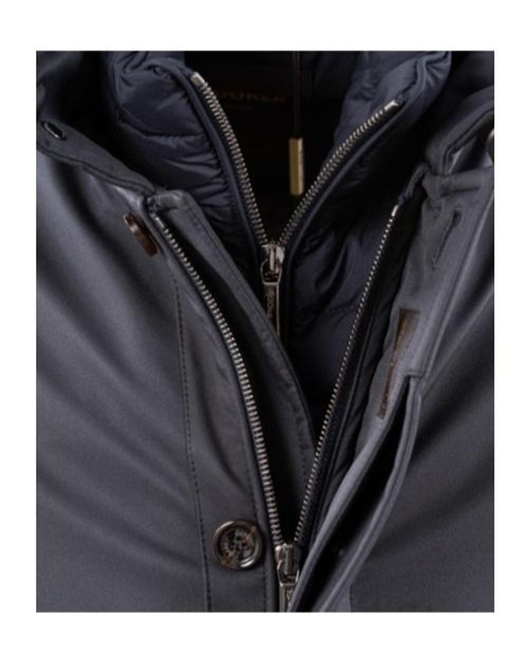 Moorer Blue Gorner-Kn Quilted Down Jacket for men