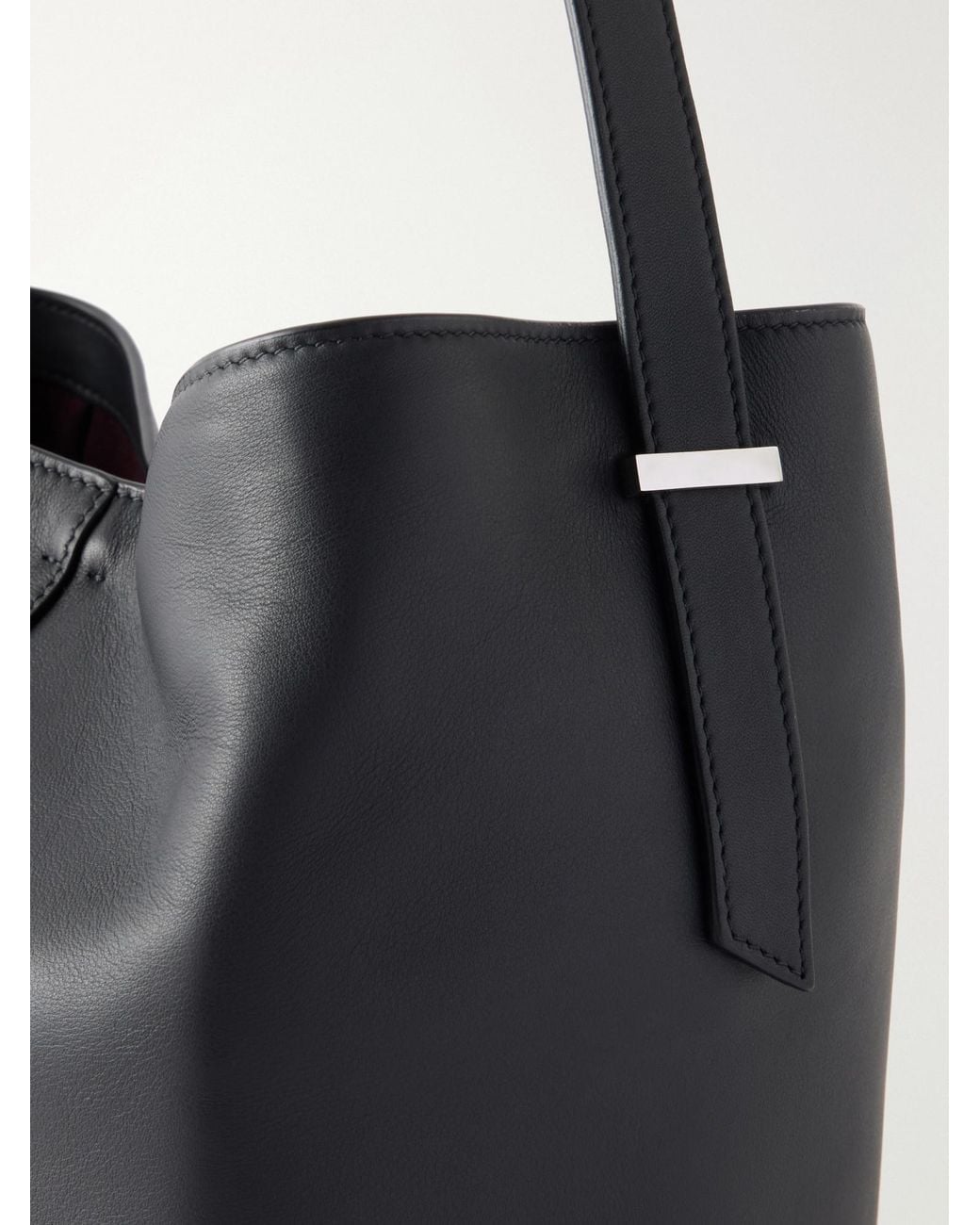 Metier Black Leather Shoulder Bag