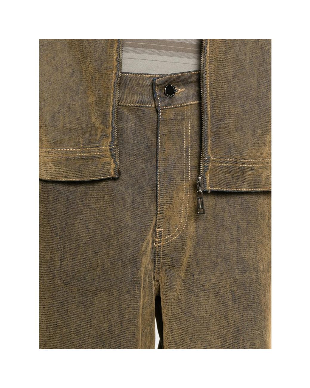 Daily Paper Green Acid-Wash Effect Jeans for men