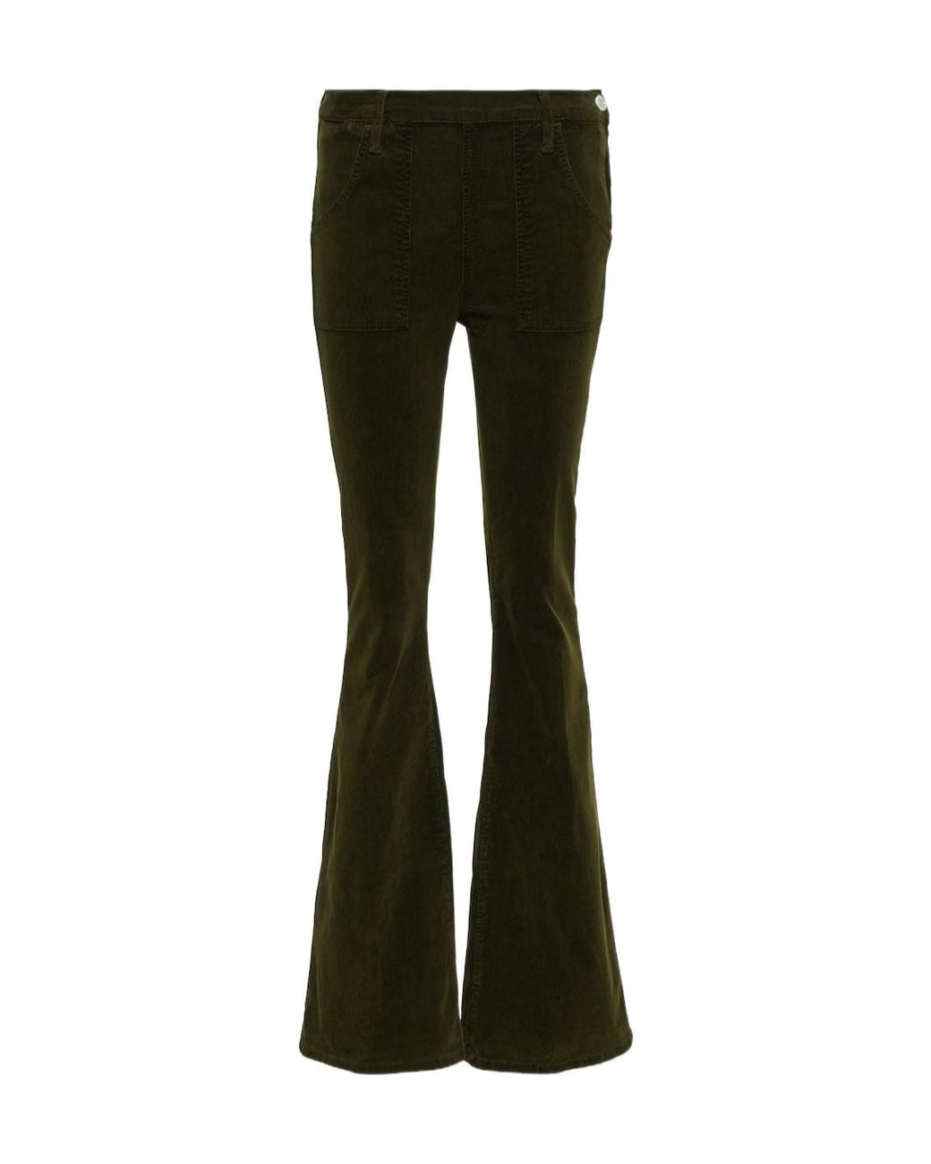 FRAME Black High-Waisted Flared Casual Pants