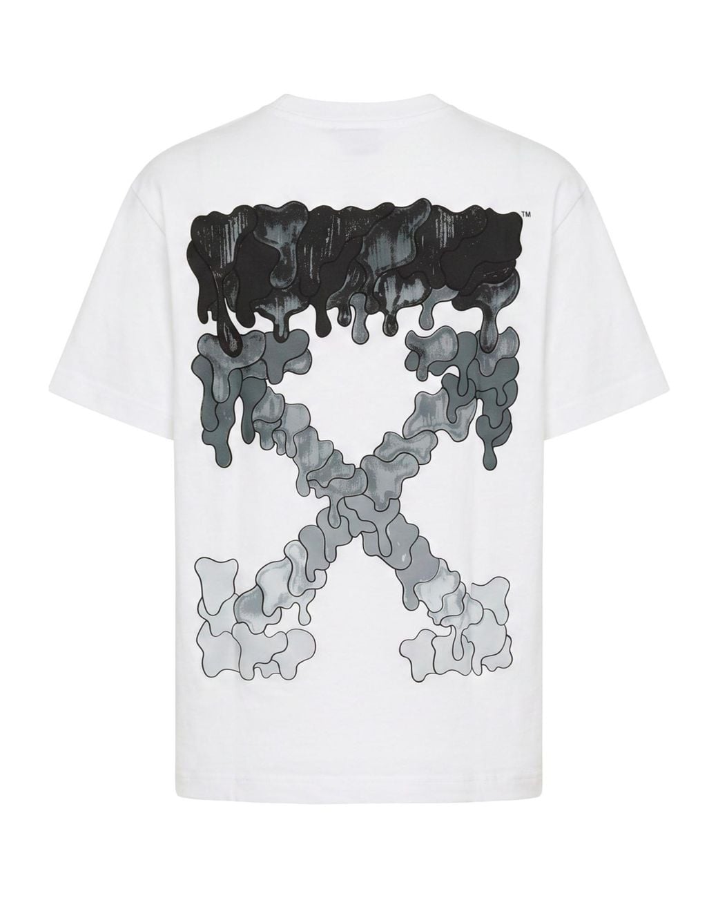 Off-White c/o Virgil Abloh White Logo Printed Crewneck T-Shirt for men