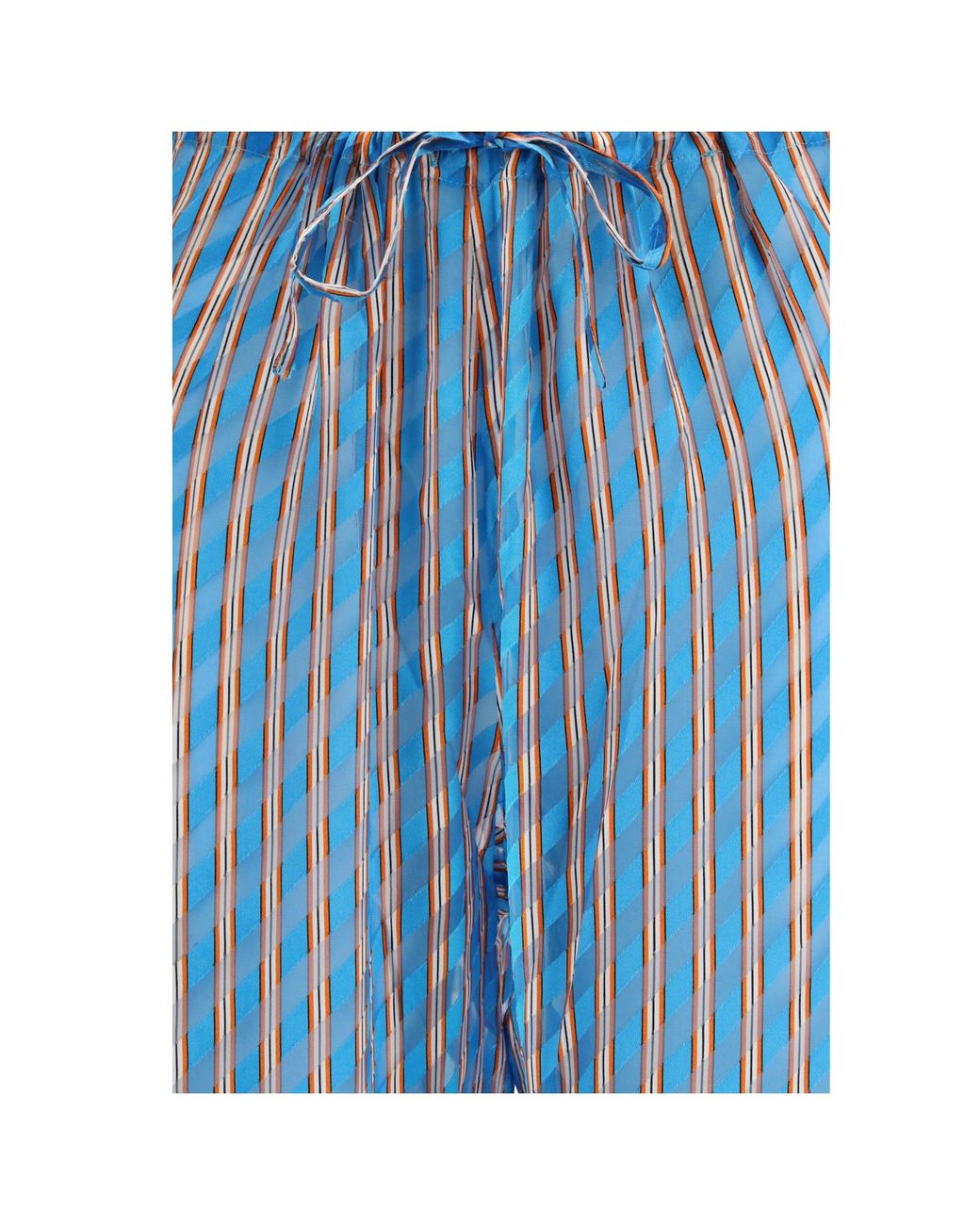 Dries Van Noten Blue Striped Drawstring Pants