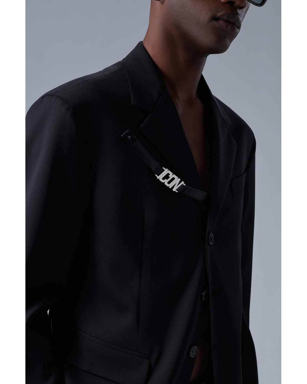 DSquared² Black Wool Single-Breasted Blazer for men