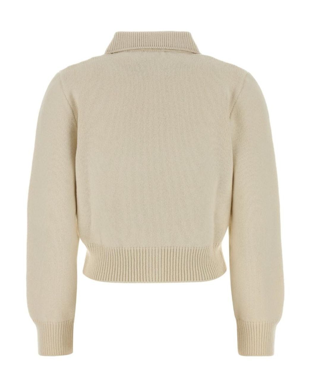 A.P.C. Natural Buttoned Cropped Cardigan