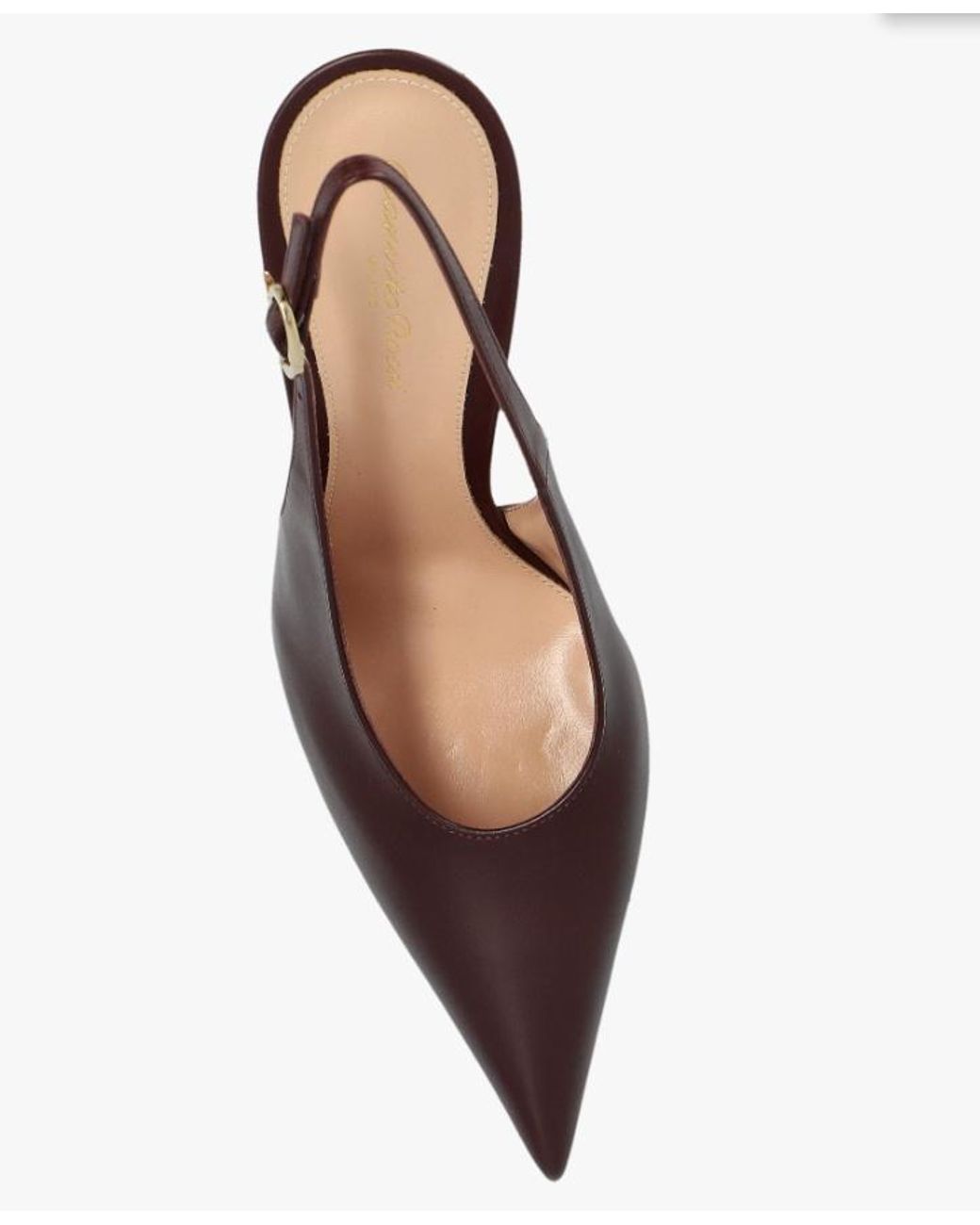 Gianvito Rossi Brown Sofia Pointed Toe Slingback Pumps