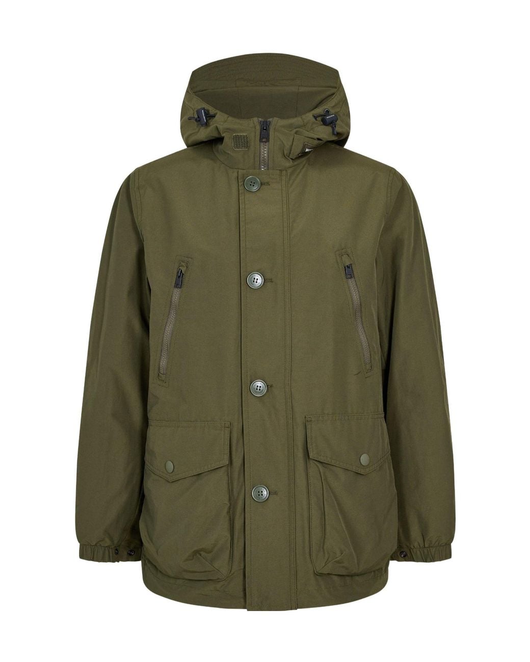 Woolrich Green Long-Sleeve Hooded Parka for men