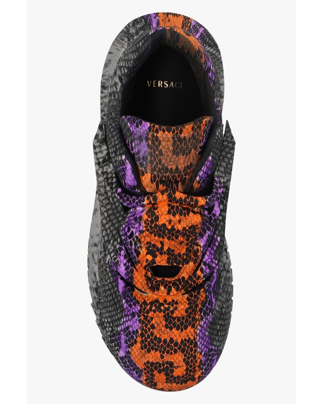 Versace Multicolor Odissea Python Greca-Print Sneakers for men