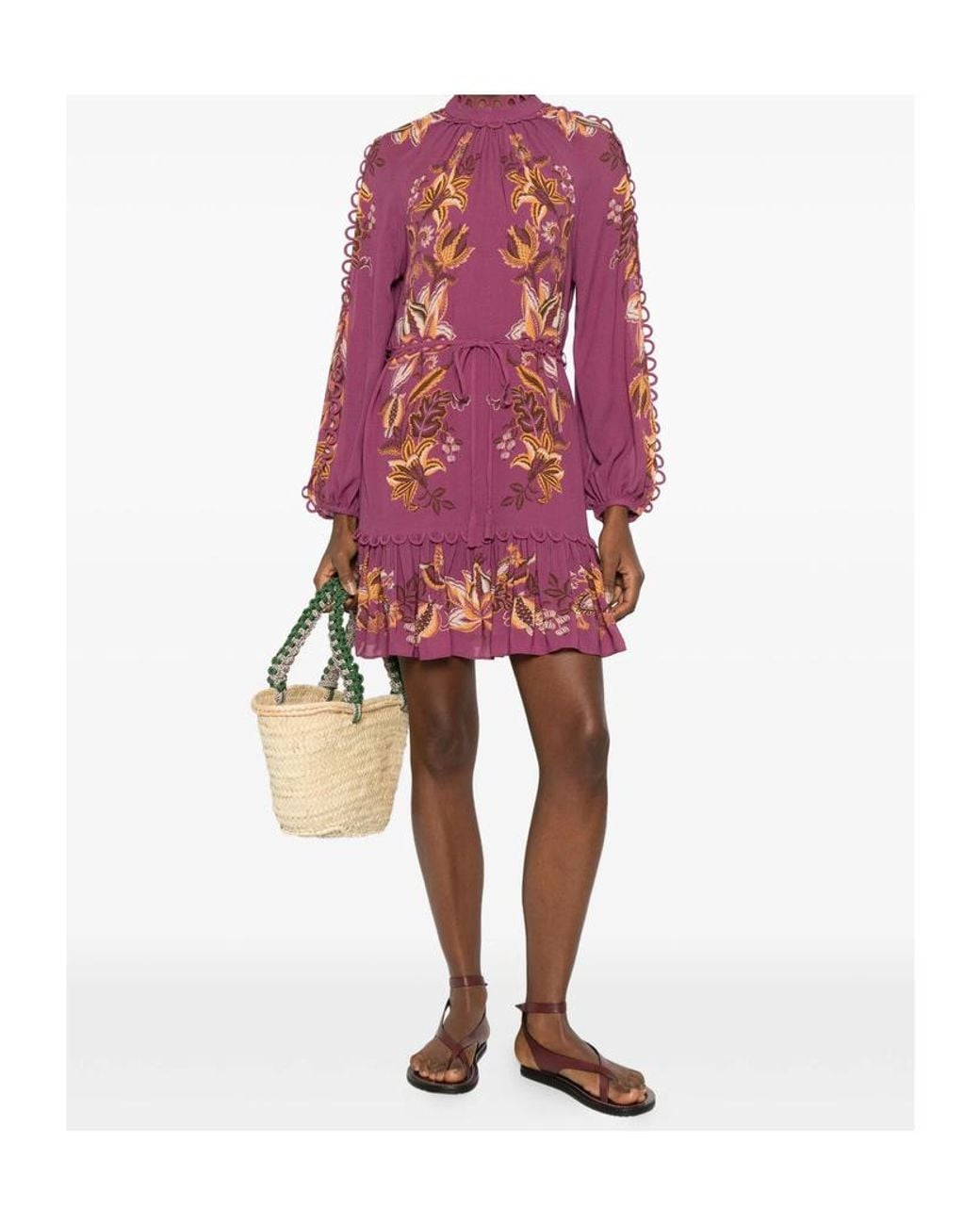 Farm Rio Red Ruffled Dress