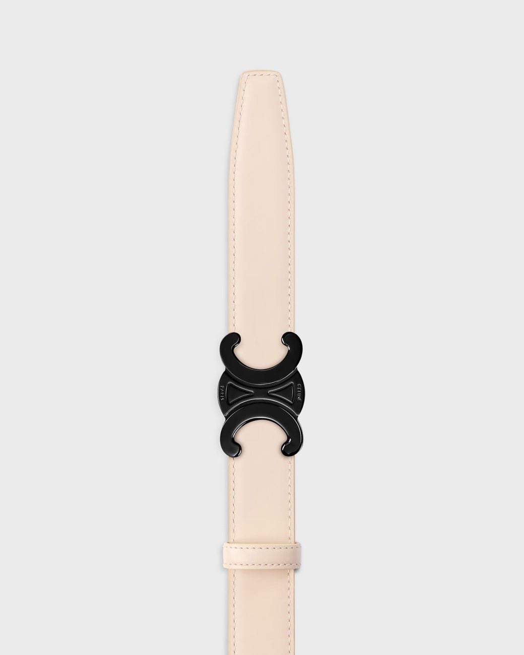 Céline White Triomphe Buckle Reversible Strap 25Mm
