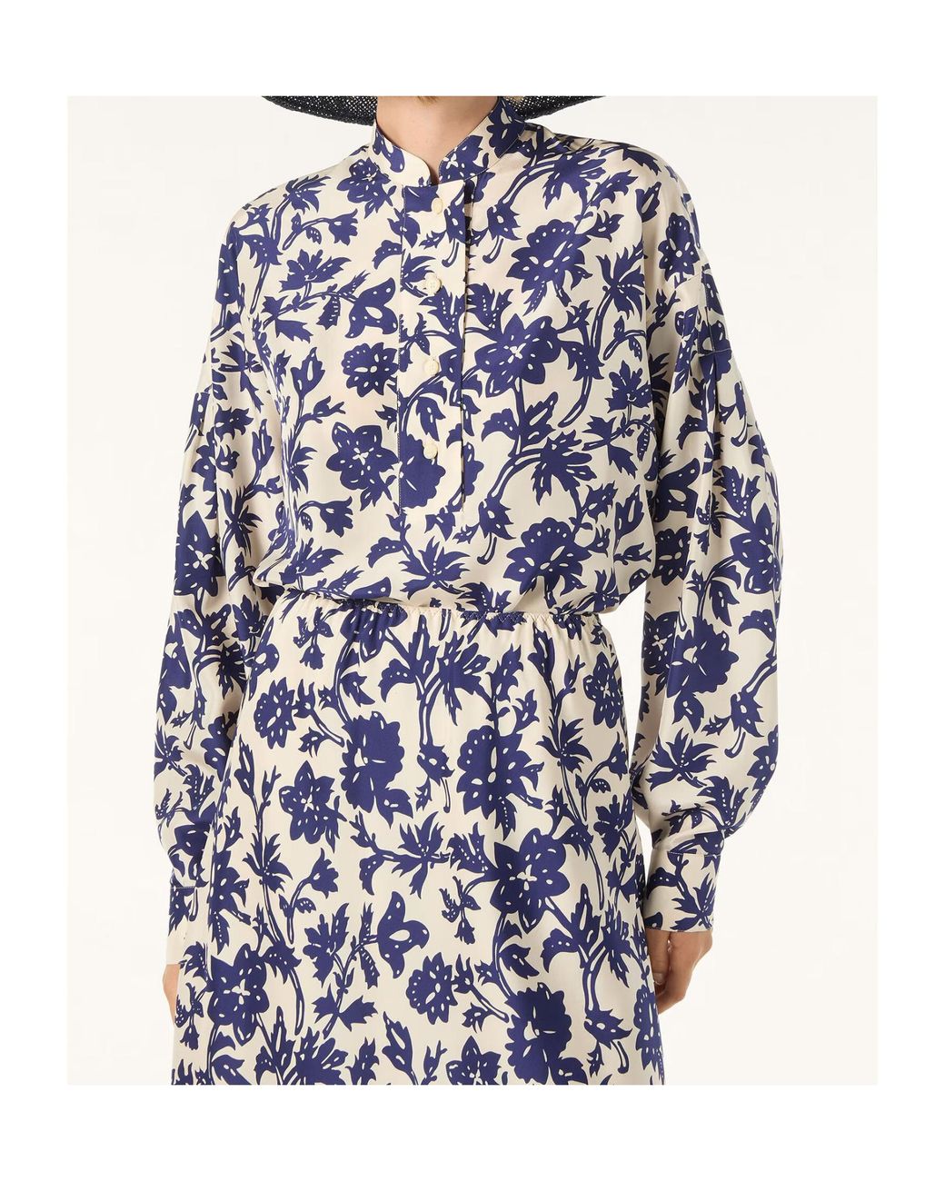 Loro Piana Blue Valerie Printed Shirt