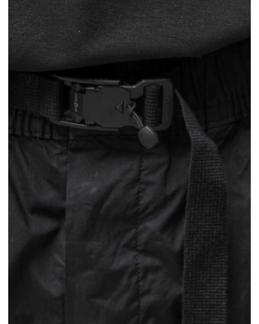 Thom Krom Black Buckle-Fastening Drop-Crotch Trousers for men