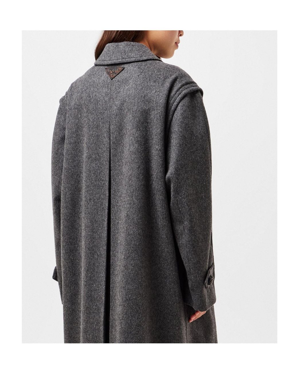 Prada Gray Casual Long Coat