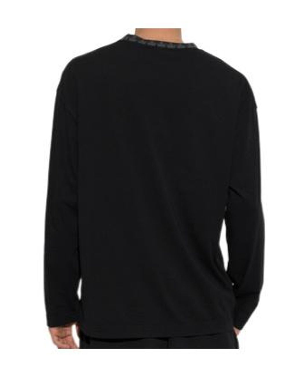 Palm Angels Black Long-Sleeve Pure Cotton T-Shirt for men