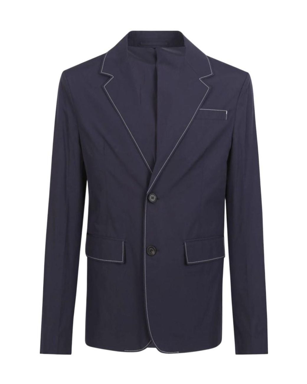 Prada Blue Long-Sleeved Suit Jacket for men