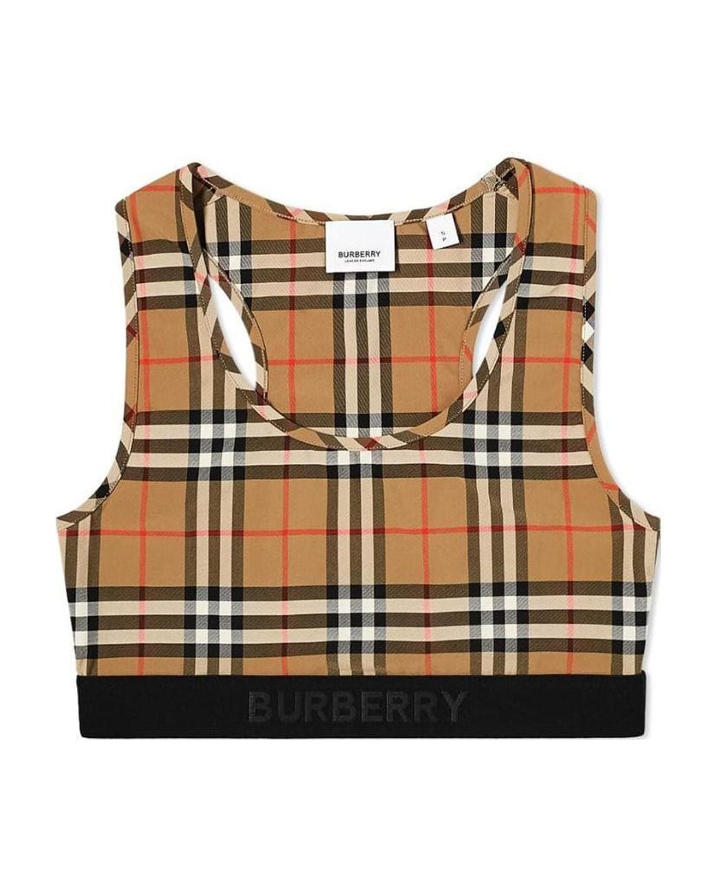 Burberry Multicolor Vintage Check Sports Bra