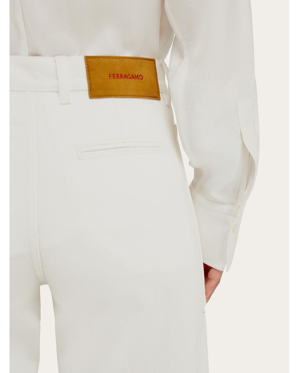 Ferragamo White Five-Pocket Pants
