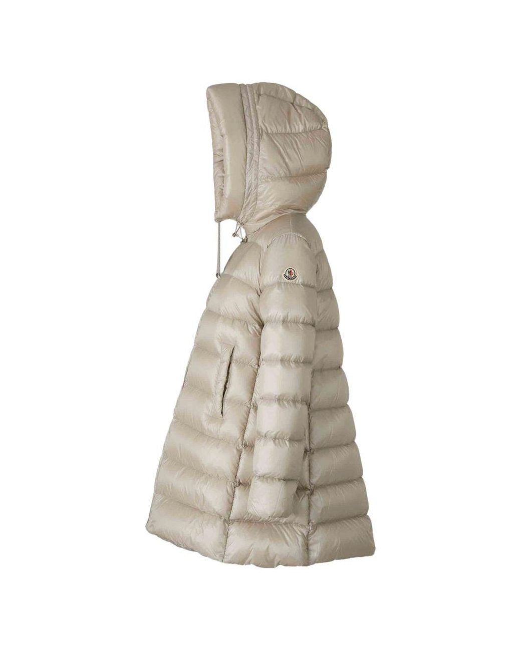 Moncler White Suyenne Zip-Up Quilted Coat
