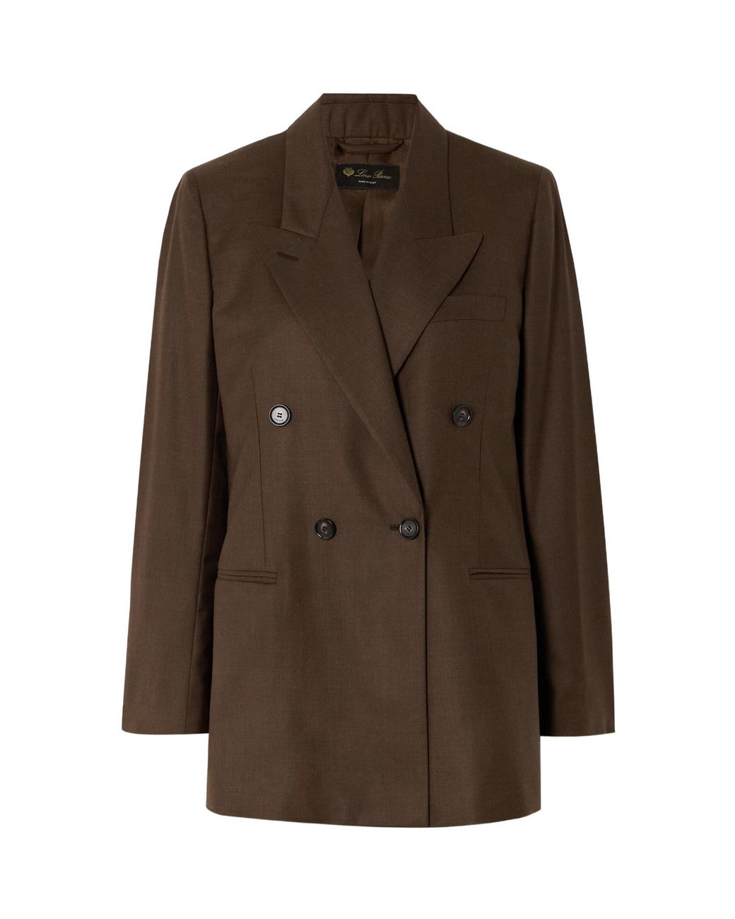 Loro Piana Brown Double-Breasted Blazer