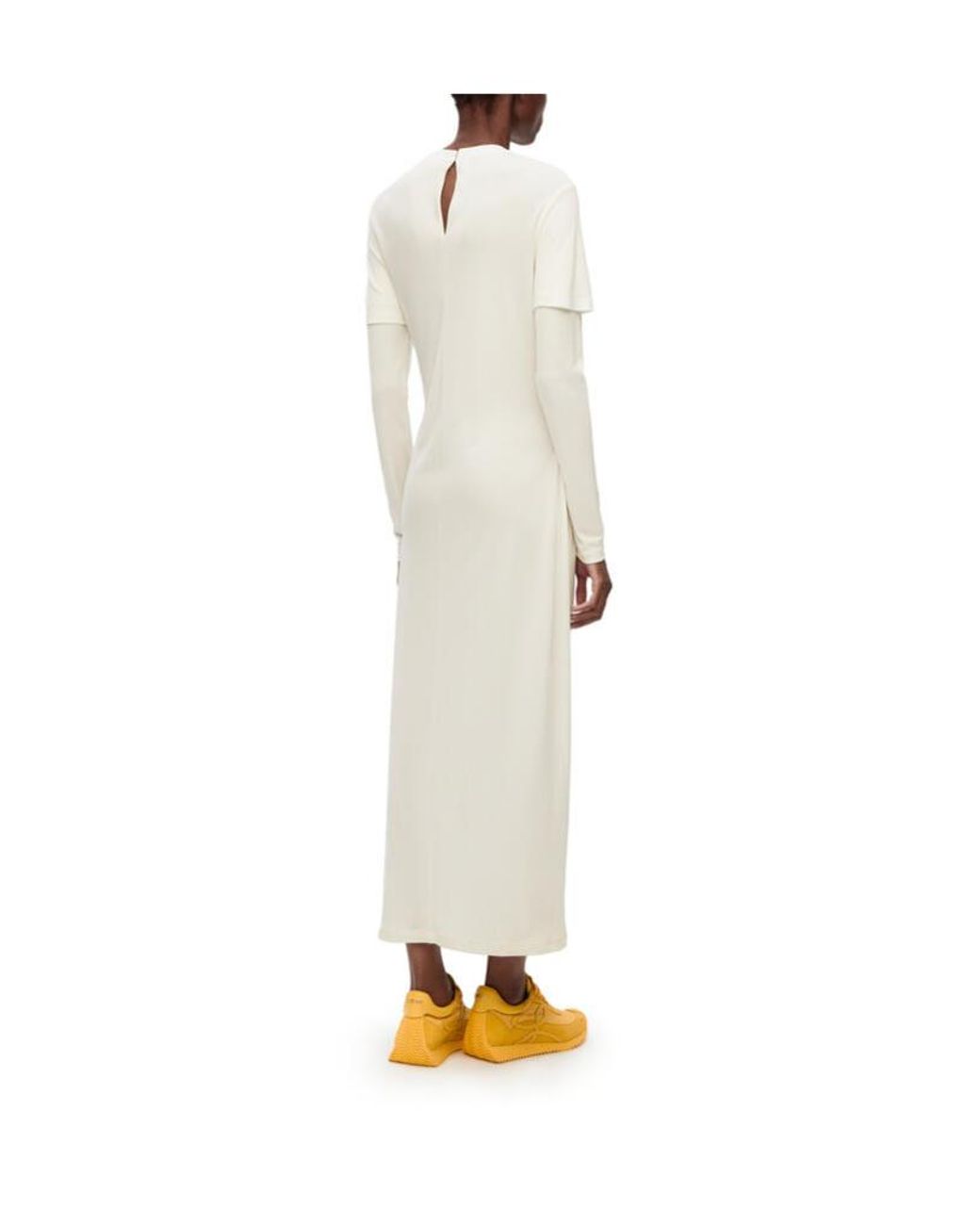 Loewe White Draped Dress