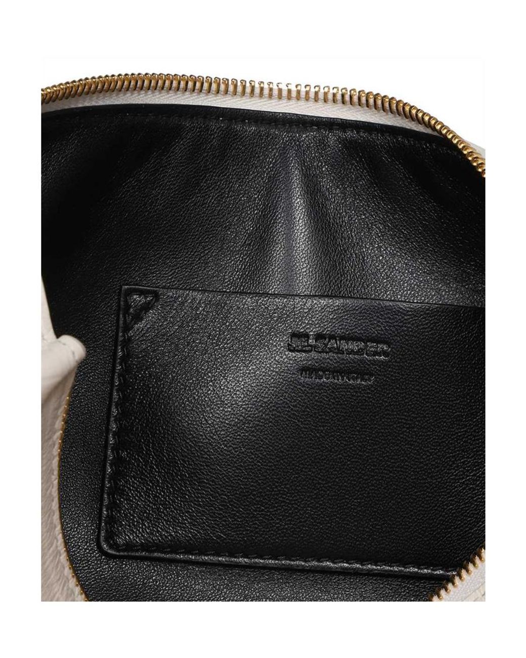 Jil Sander Natural Embossed Logo Printed Crossbody Bag