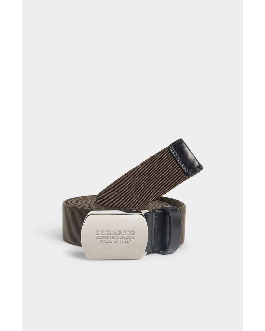 DSquared² White Logo Buckle Belt for men
