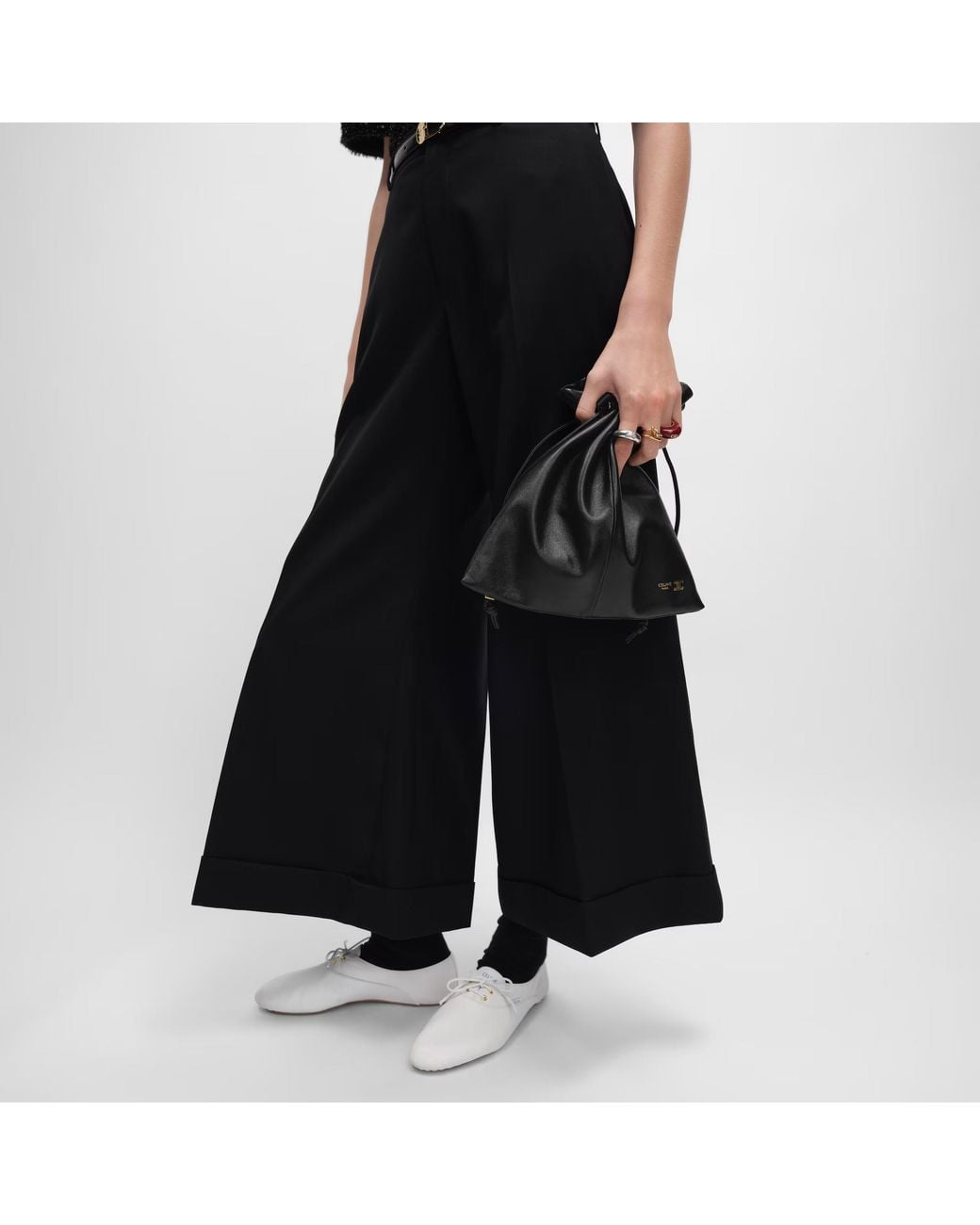 Céline Black Small Crystal Pouch