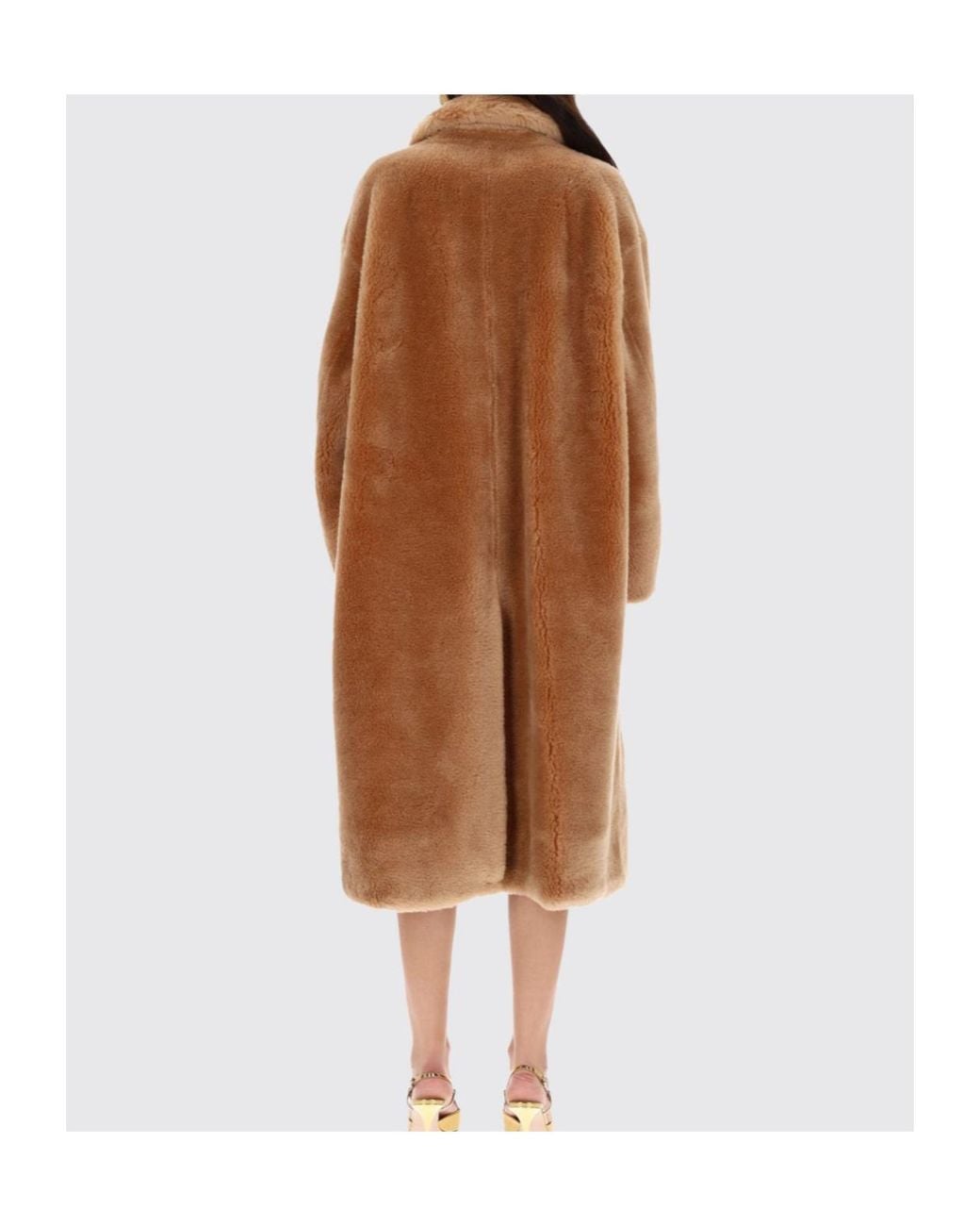 Stand Studio Brown Fur Buttoned Parka